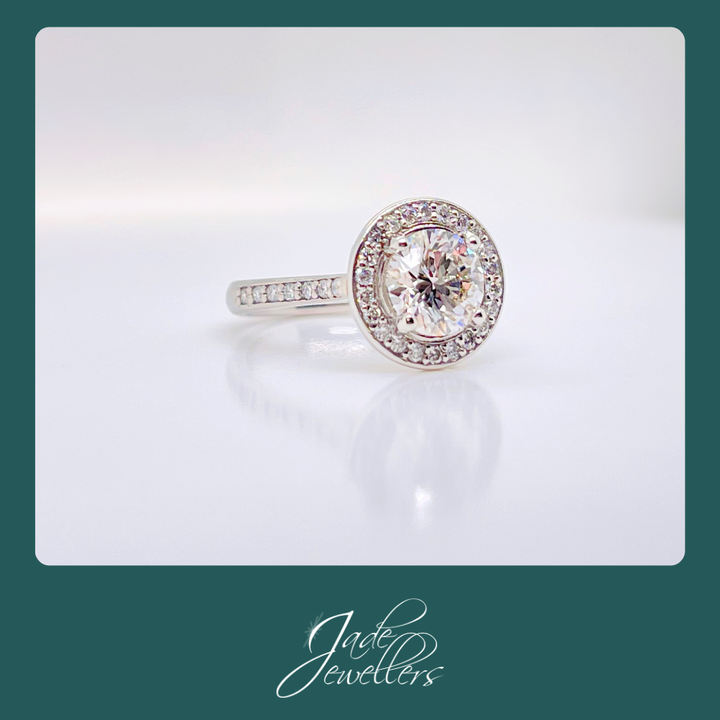 Custom Made Platinum Lab Grown Diamond Engagement Ring