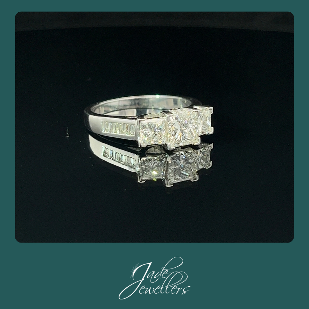 Custom Made 18ct White Gold Diamond Engagement Ring