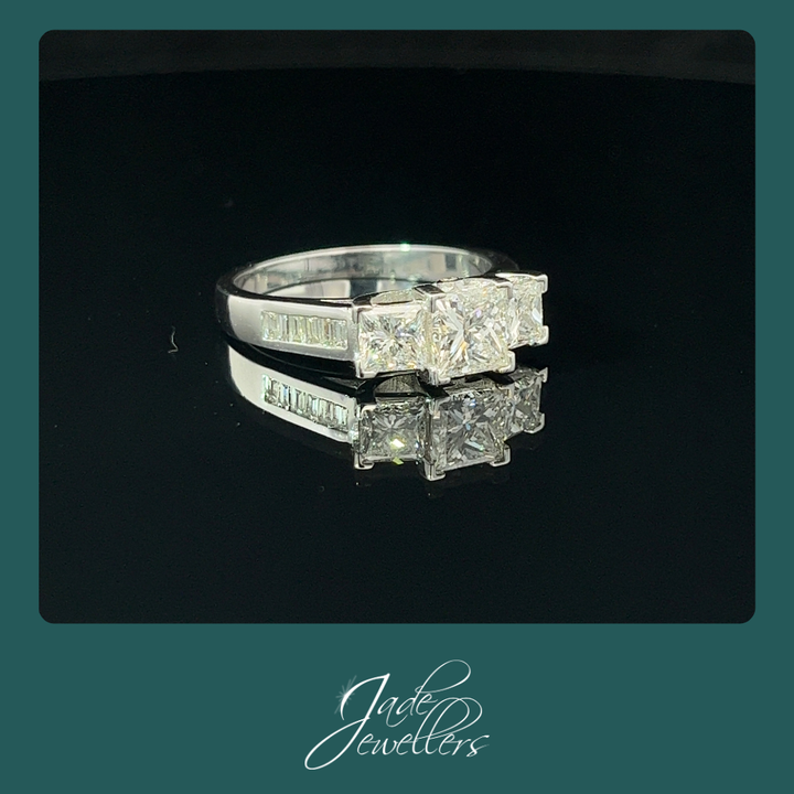 Custom Made 18ct White Gold Diamond Engagement Ring