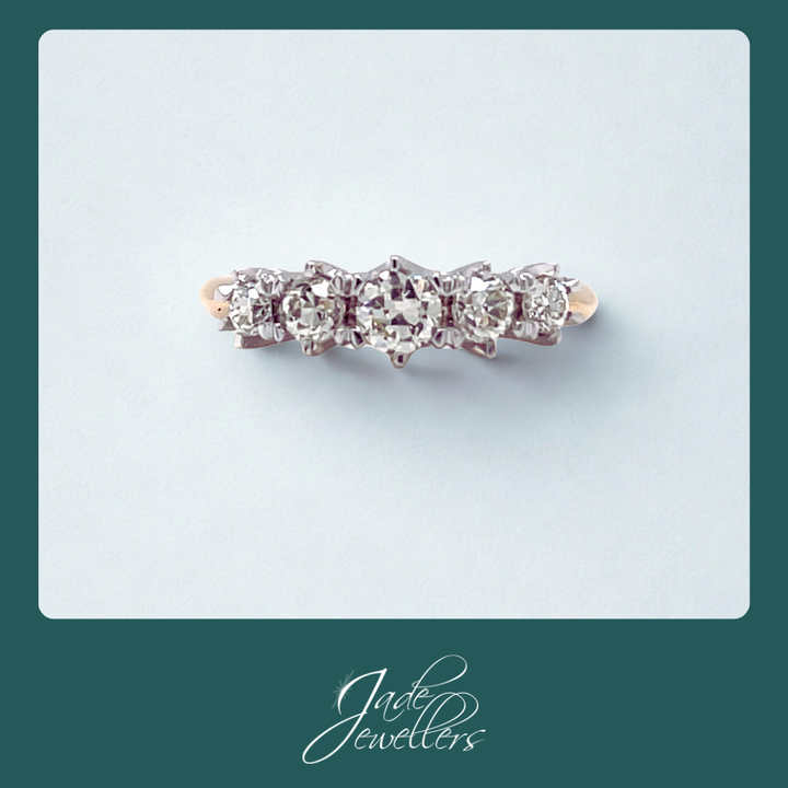 Custom Made 18ct Yellow & White Gold Diamond Ring