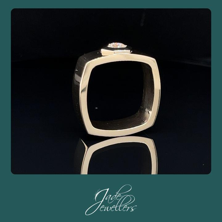 Custom Made 18ct Yellow Gold Diamond Engagement Ring