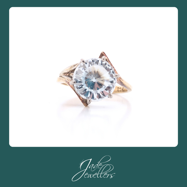 Custom Made 9ct Yellow Gold Sapphire & Blue Topaz Pendant