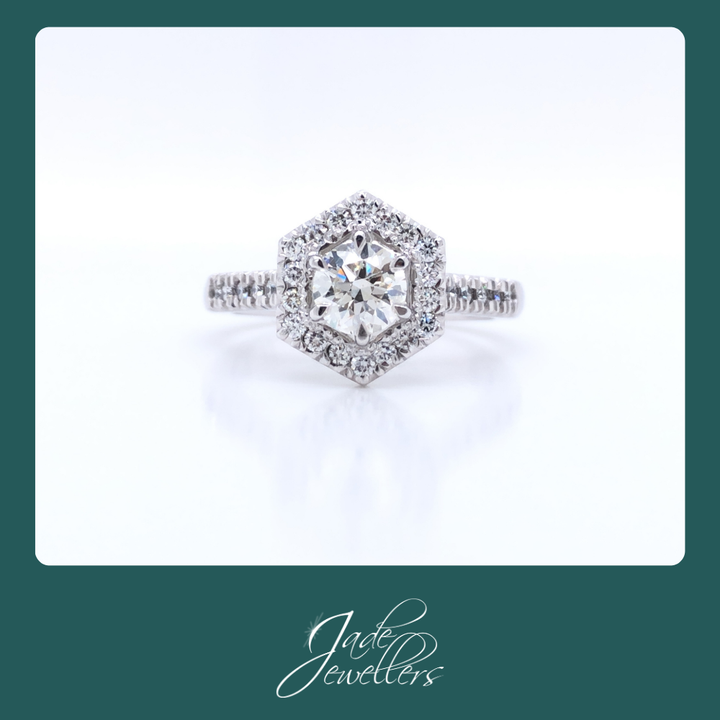 Custom Made 18ct White Gold Diamond Engagement Ring