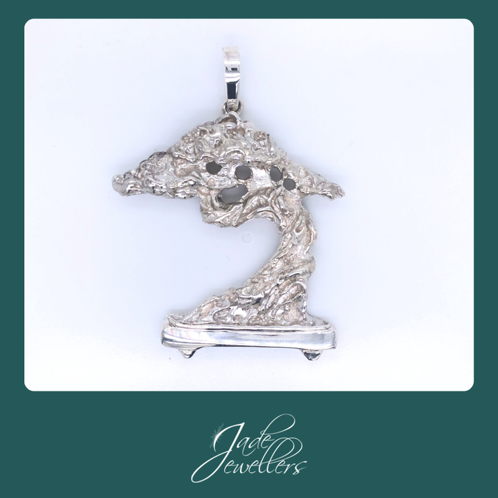 Custom Made Sterling Silver Bonsai Tree Pendant