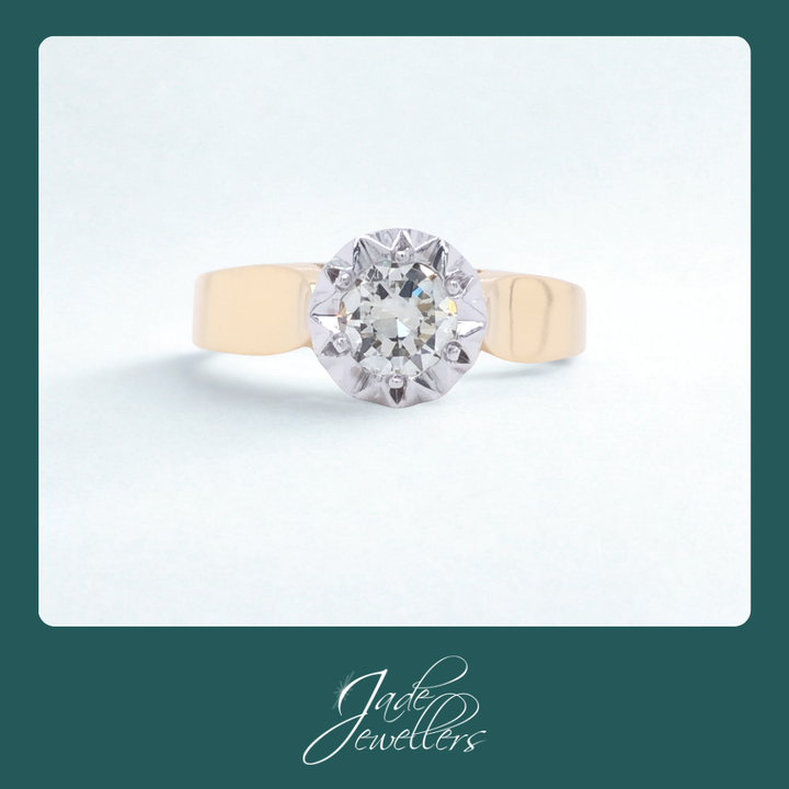 Restored 18ct Yellow Gold Diamond Engagement Ring