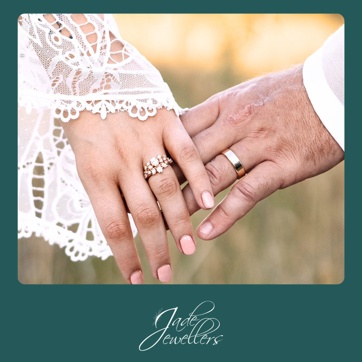 Custom Made 18ct Rose Gold Diamond Engagement & Wedding Ring