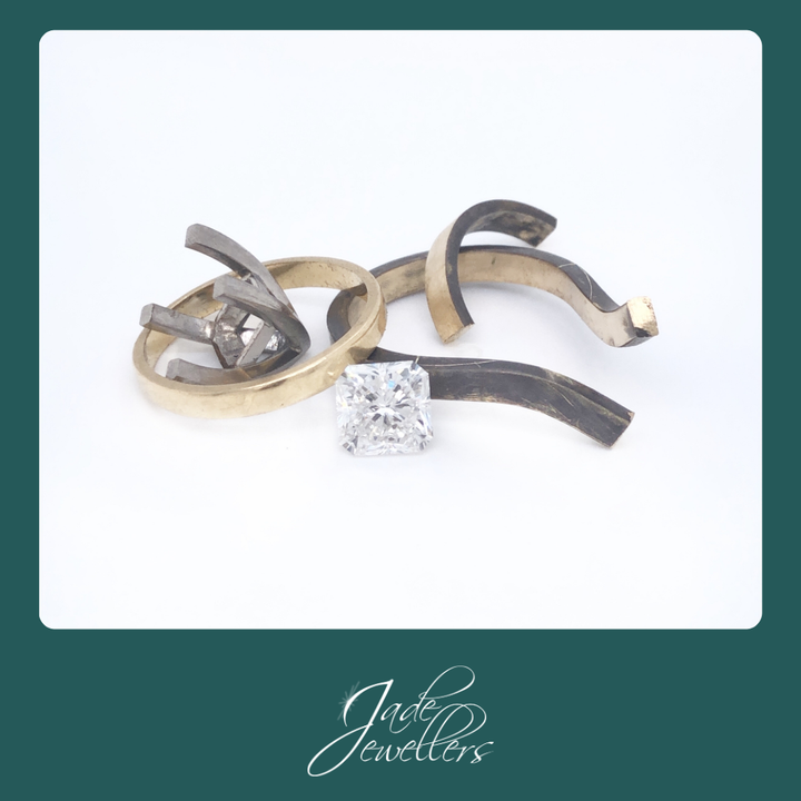 Custom Made 18ct Yellow Gold Diamond Engagement Ring