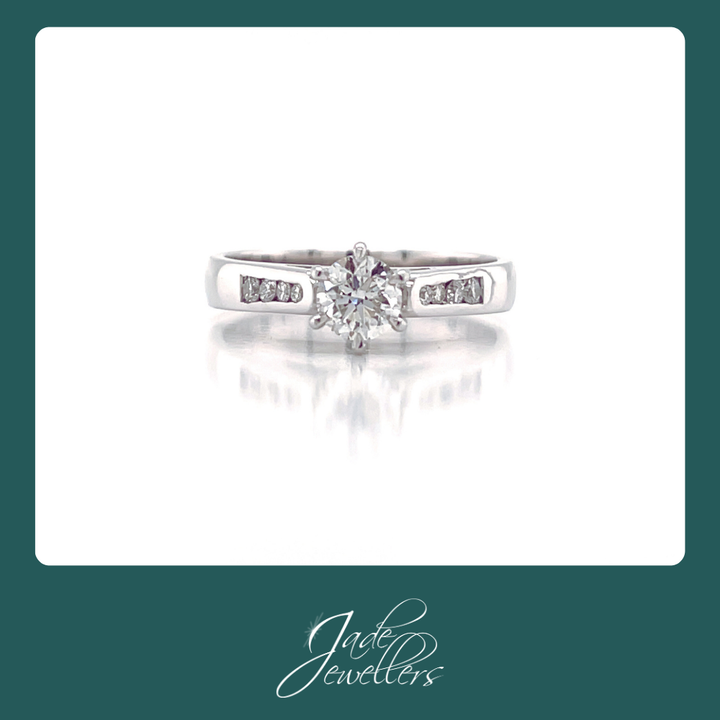 Custom Made 18ct White Gold Diamond Engagement Ring