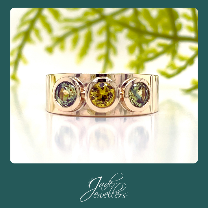 Custom Made 9ct Yellow Gold Australian Sapphire Ring