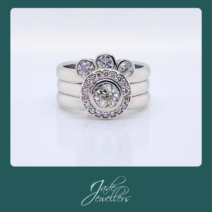 Custom Made 18ct White Gold Diamond Wedding Set