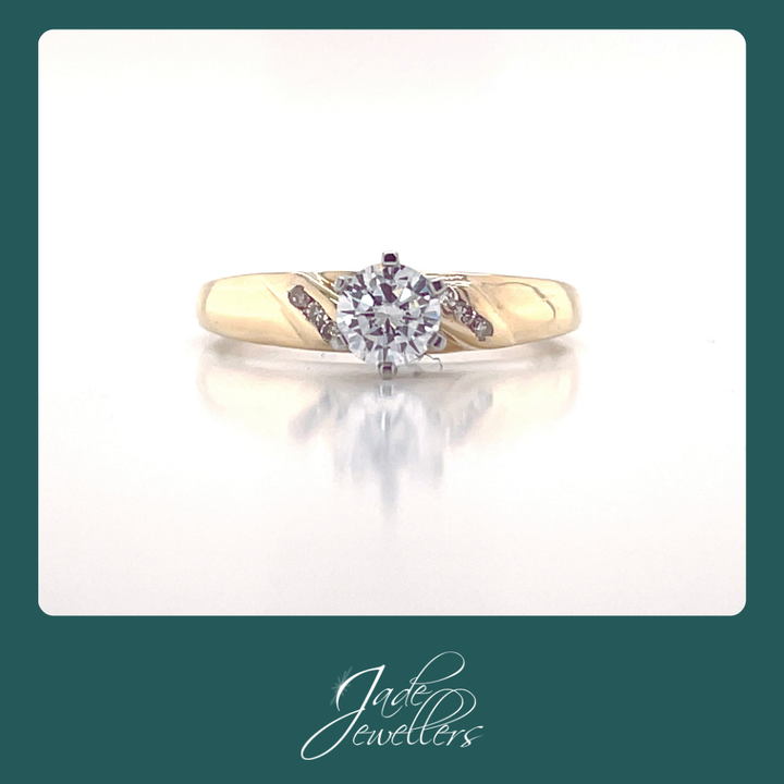 Restored 9ct Yellow Gold Diamond Ring