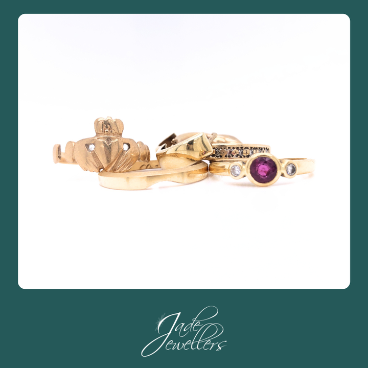 Restored 18ct Yellow Gold Ruby & Diamond Engagement Ring