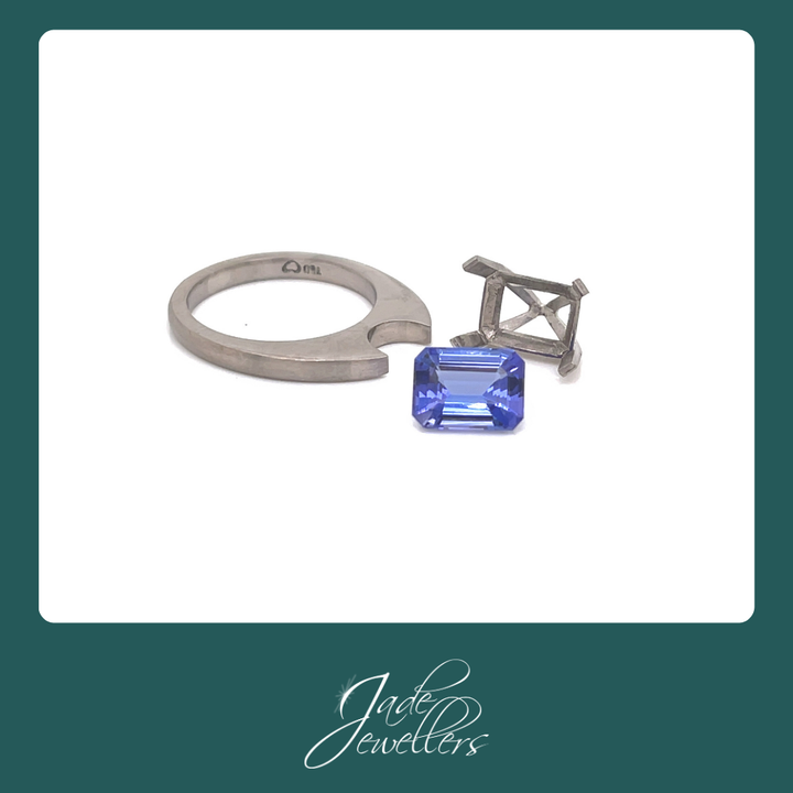 Custom Made 18ct White Gold Tanzanite Engagement Ring