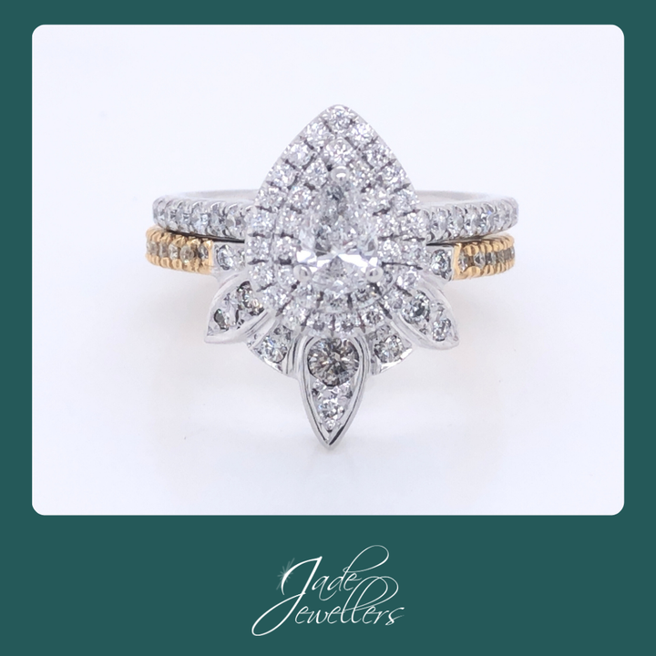 Custom Made 18ct Yellow & White Gold Diamond Wedding Ring