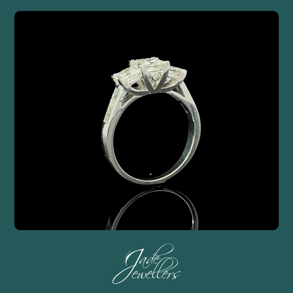 Custom Made 18ct White Gold Diamond Engagement Ring