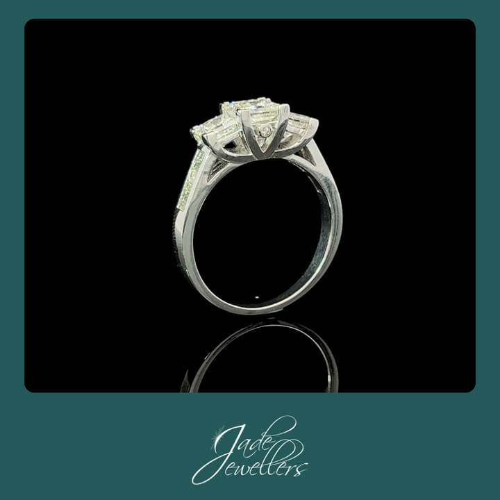 Custom Made 18ct White Gold Diamond Engagement Ring