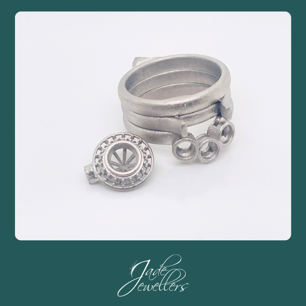 Custom Made 18ct White Gold Diamond Wedding Set