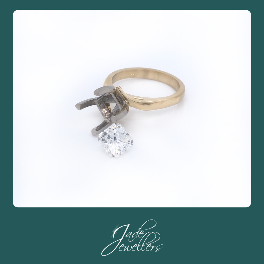 Custom Made 18ct Yellow Gold Diamond Engagement Ring