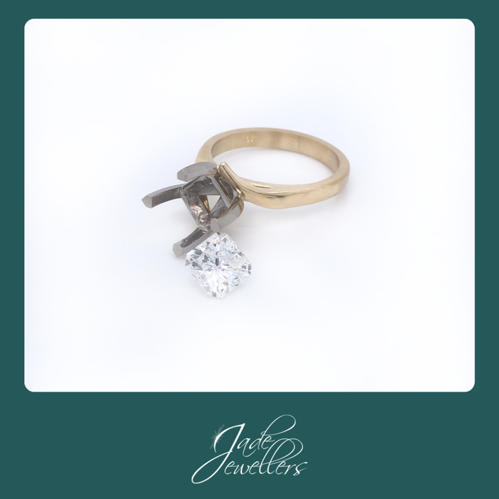 Custom Made 18ct Yellow Gold Diamond Engagement Ring