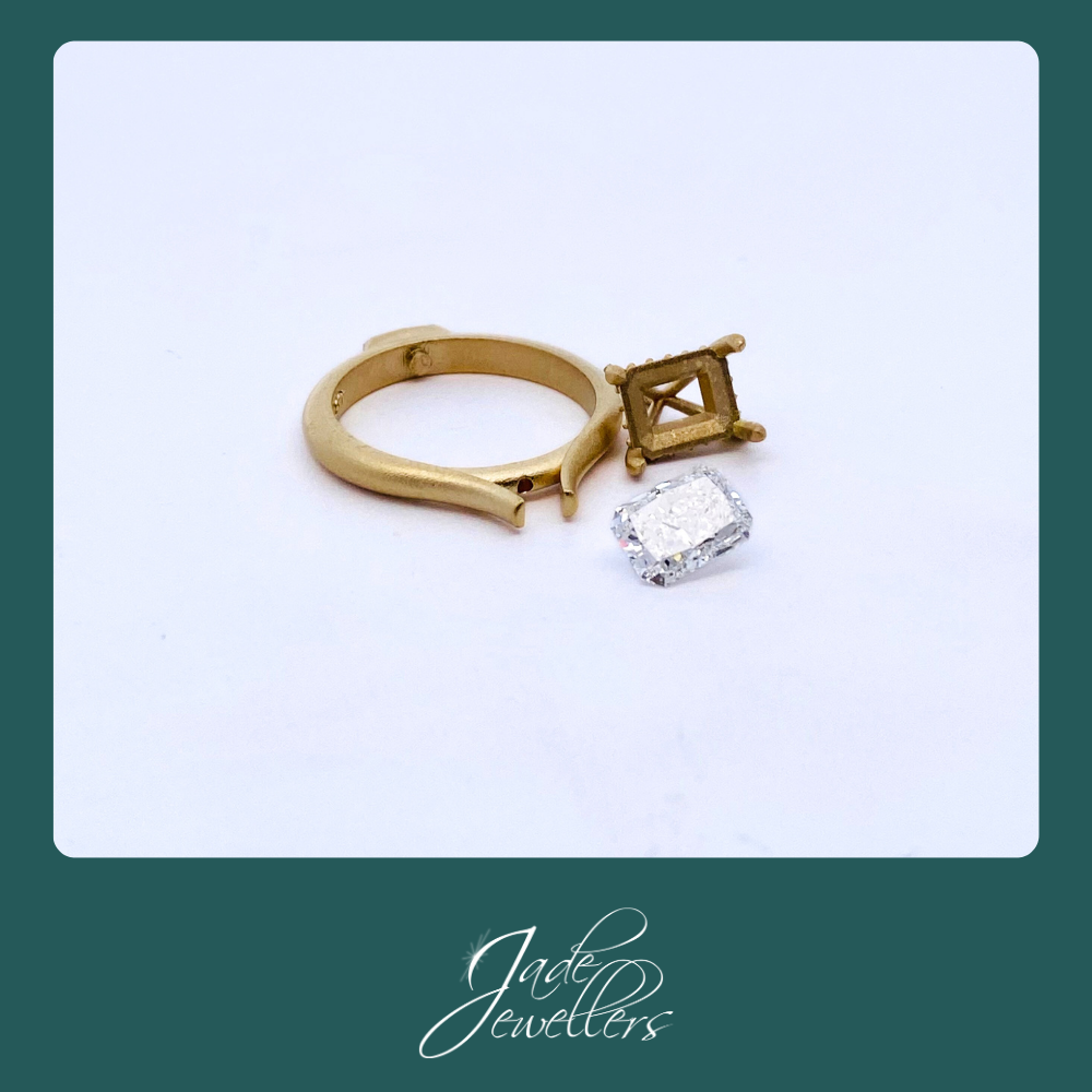 Custom Made 18ct Yellow Gold Diamond Engagement Ring