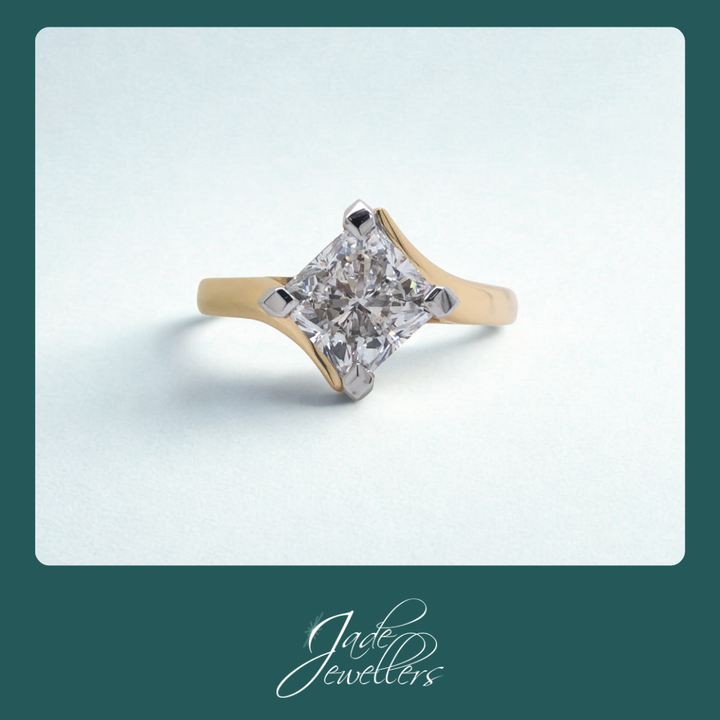Custom Made 18ct Yellow Gold Diamond Engagement Ring