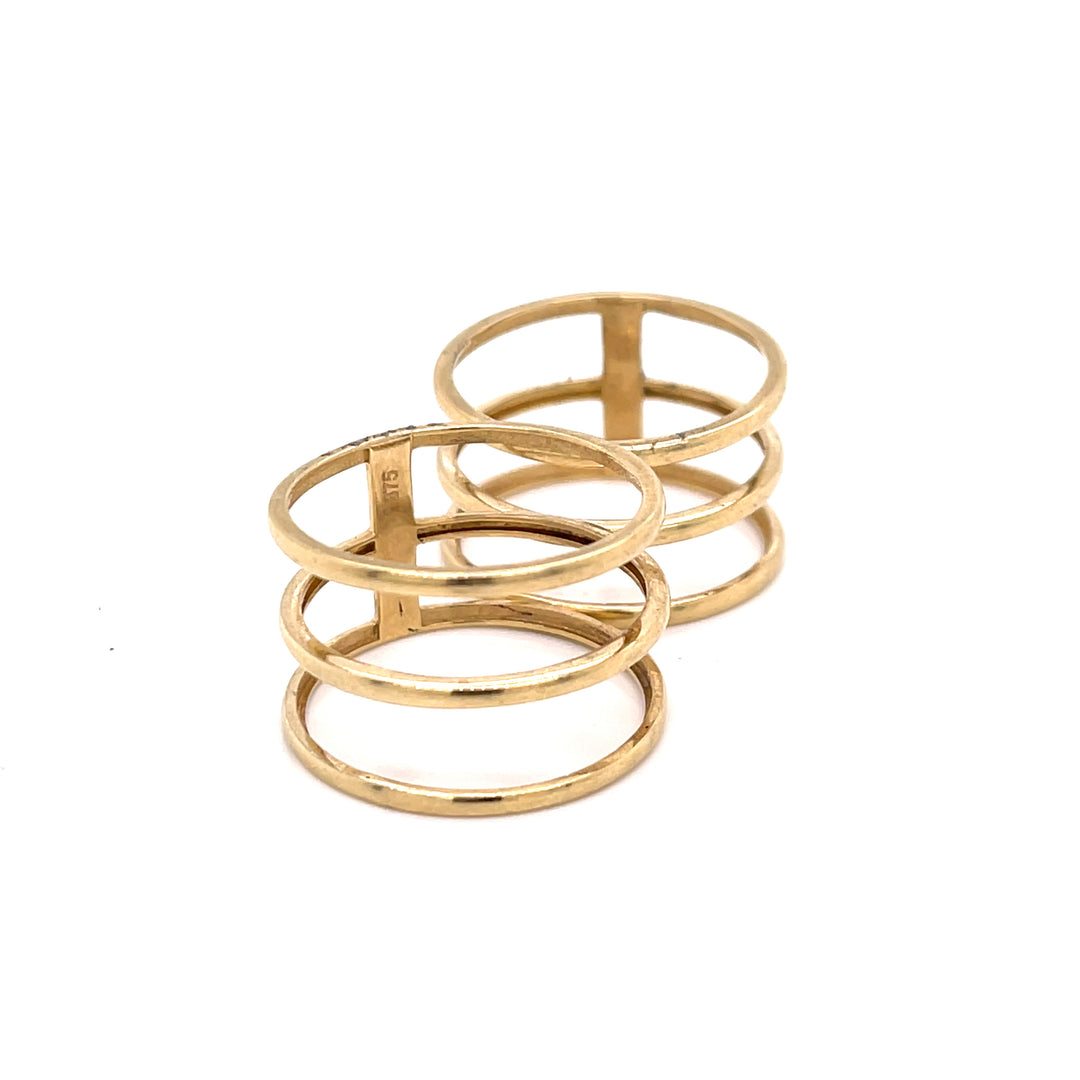 Custom Made 9ct Yellow Gold Diamond Ring