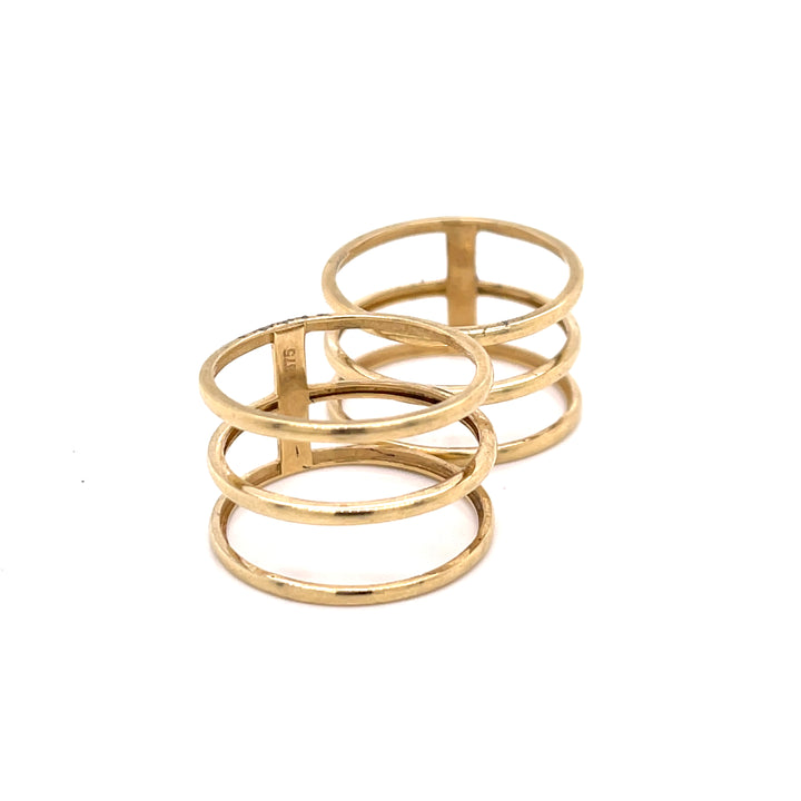 Custom Made 9ct Yellow Gold Diamond Ring