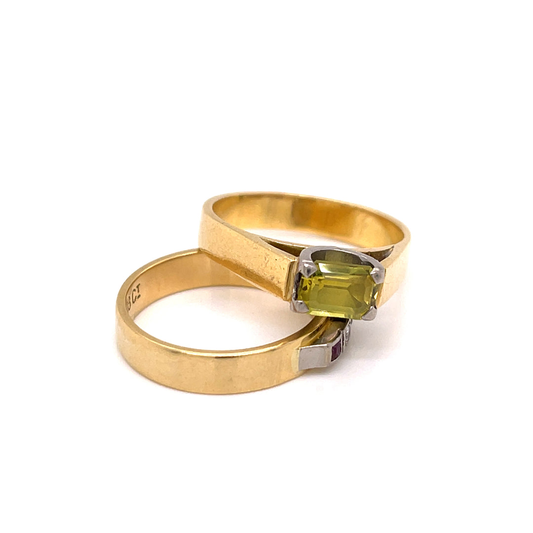 Custom Made 18ct Yellow Gold Sapphire Ring