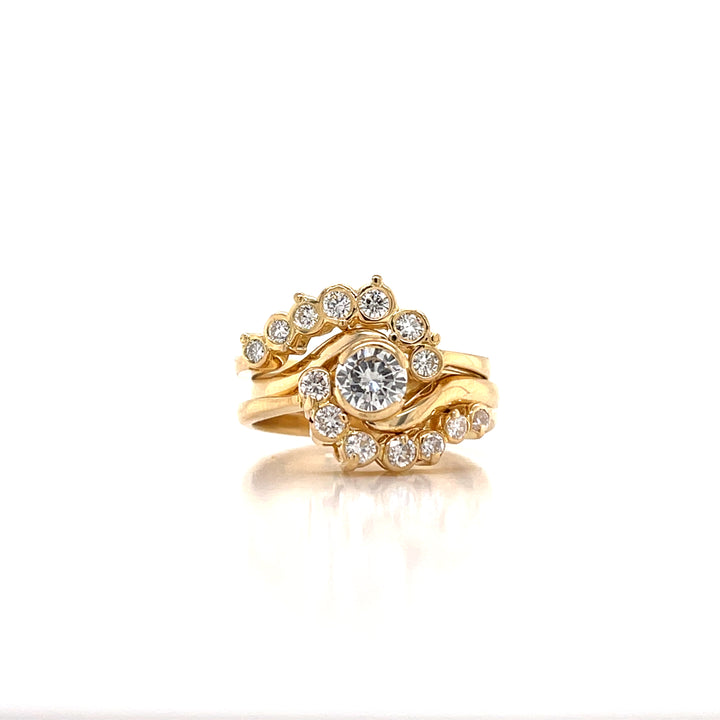 Custom Remake 18ct Yellow Gold Diamond Wedding Set