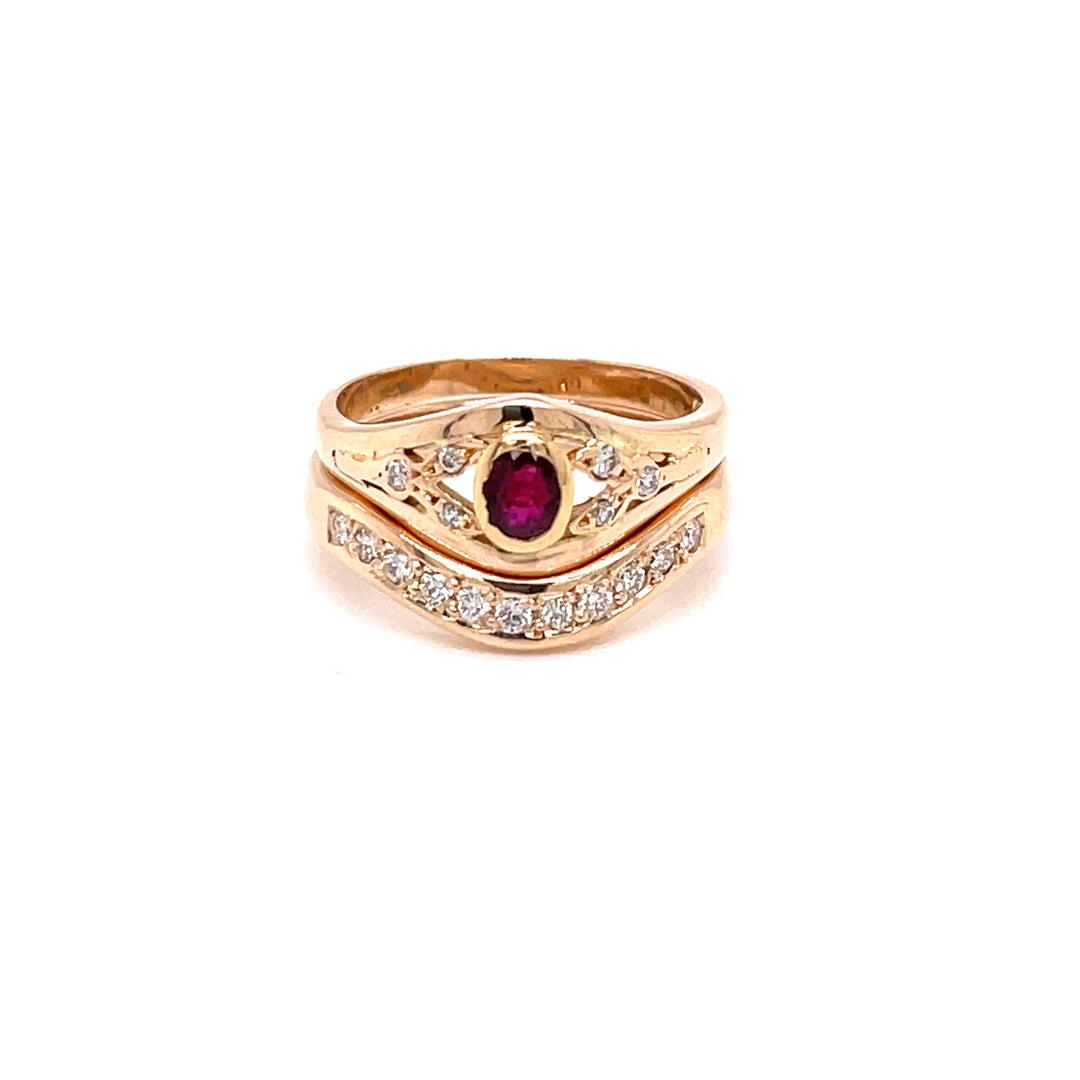 Custom Made 18ct Rose Gold Fitted Wedding Ring