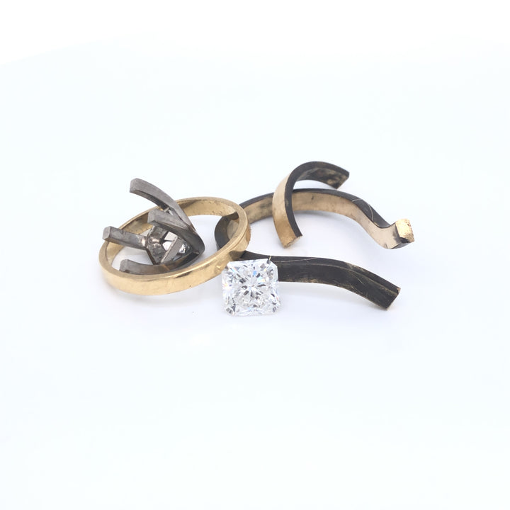 Custom Made 18ct Yellow Gold Diamond Engagement Ring