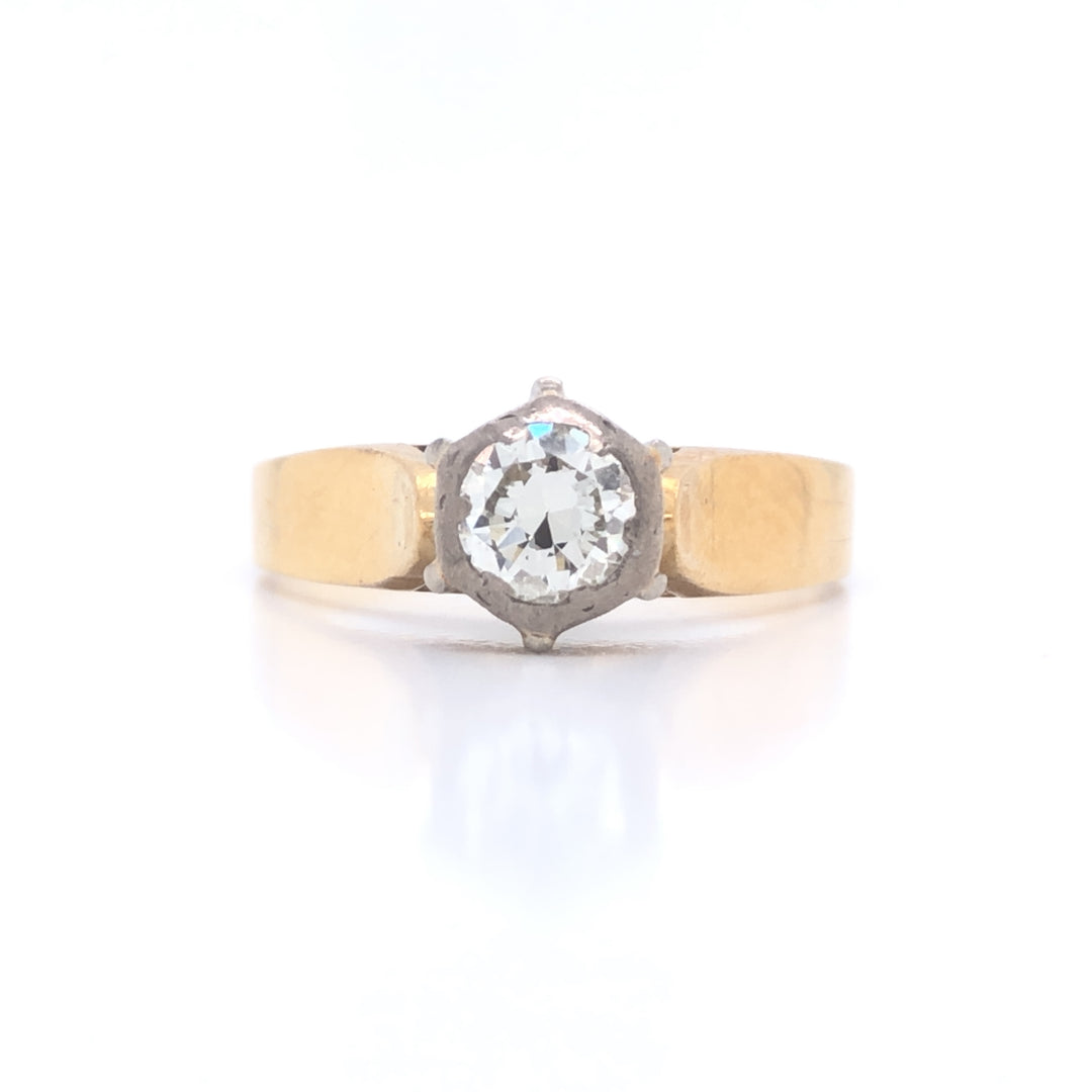 Restored 18ct Yellow Gold Diamond Engagement Ring