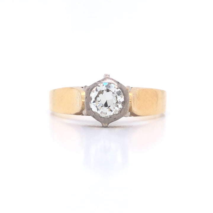 Restored 18ct Yellow Gold Diamond Engagement Ring