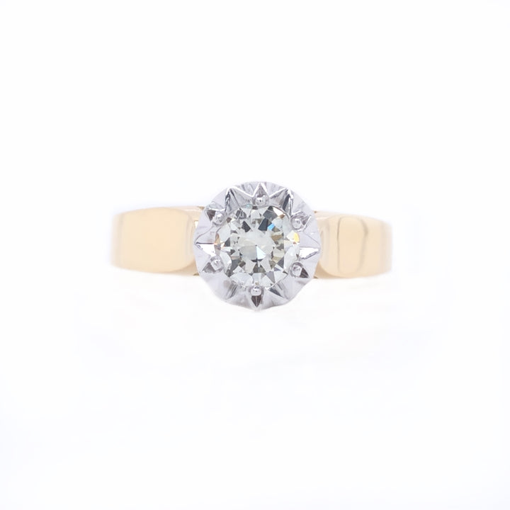 Restored 18ct Yellow Gold Diamond Engagement Ring