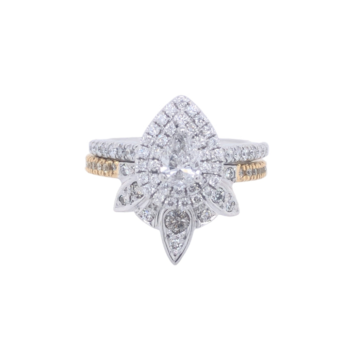 Custom Made 18ct Yellow & White Gold Diamond Wedding Ring