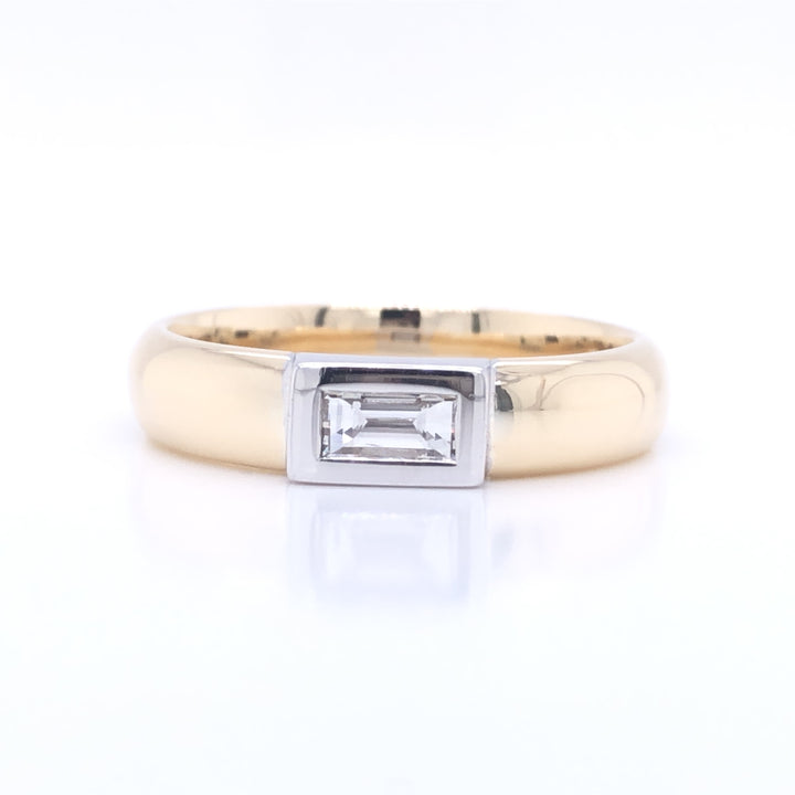 Custom Made 18ct Yellow & White Gold Diamond Ring