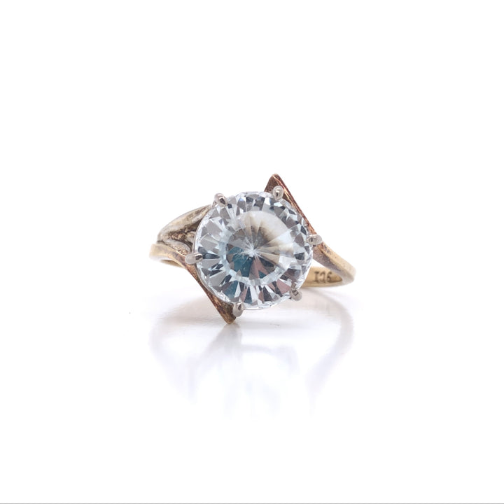 Custom Made 9ct Yellow Gold Sapphire & Blue Topaz Pendant
