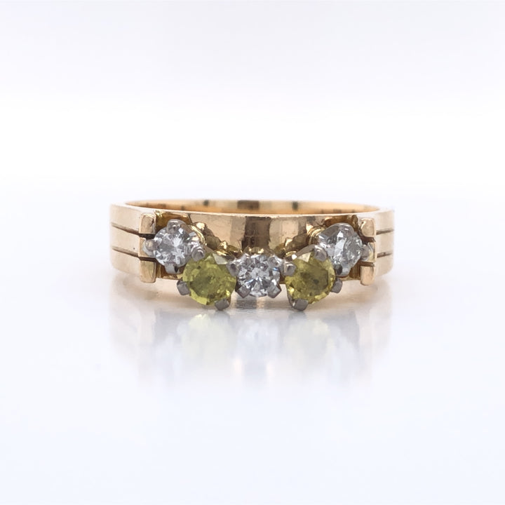 Custom Made 18ct Yellow Gold Sapphire & Diamond Ring