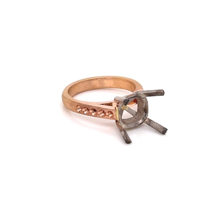 Custom Made 18ct Rose & White Gold Morganite & Diamond Engagement Ring