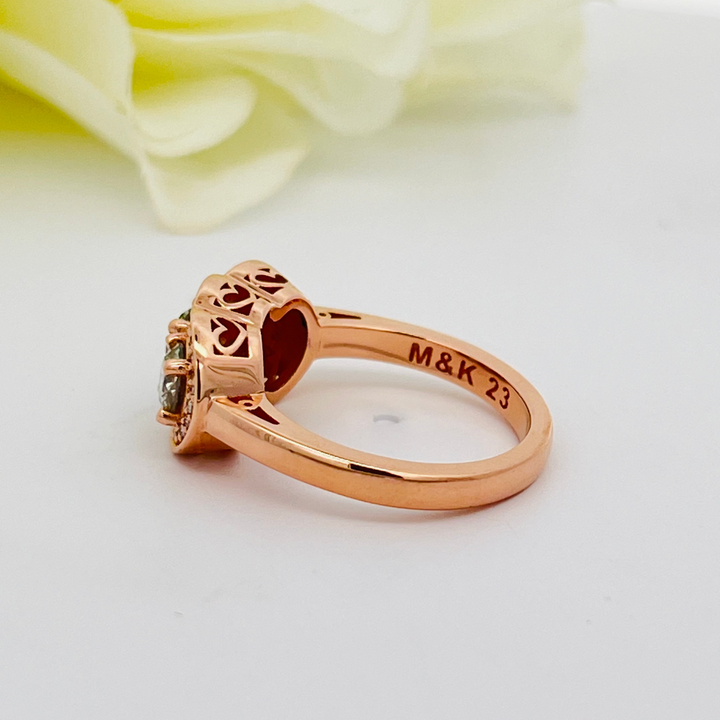 Custom Made 18ct Rose Gold Diamond Engagement Ring