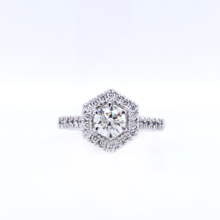 Custom Made 18ct White Gold Diamond Engagement Ring