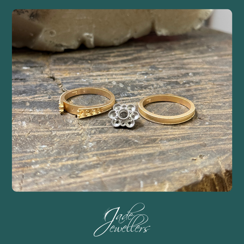 Custom Made 18ct Rose Gold Diamond Engagement & Wedding Ring