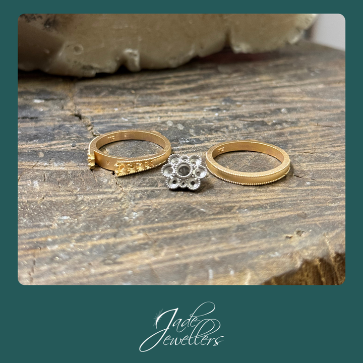 Custom Made 18ct Rose Gold Diamond Engagement & Wedding Ring