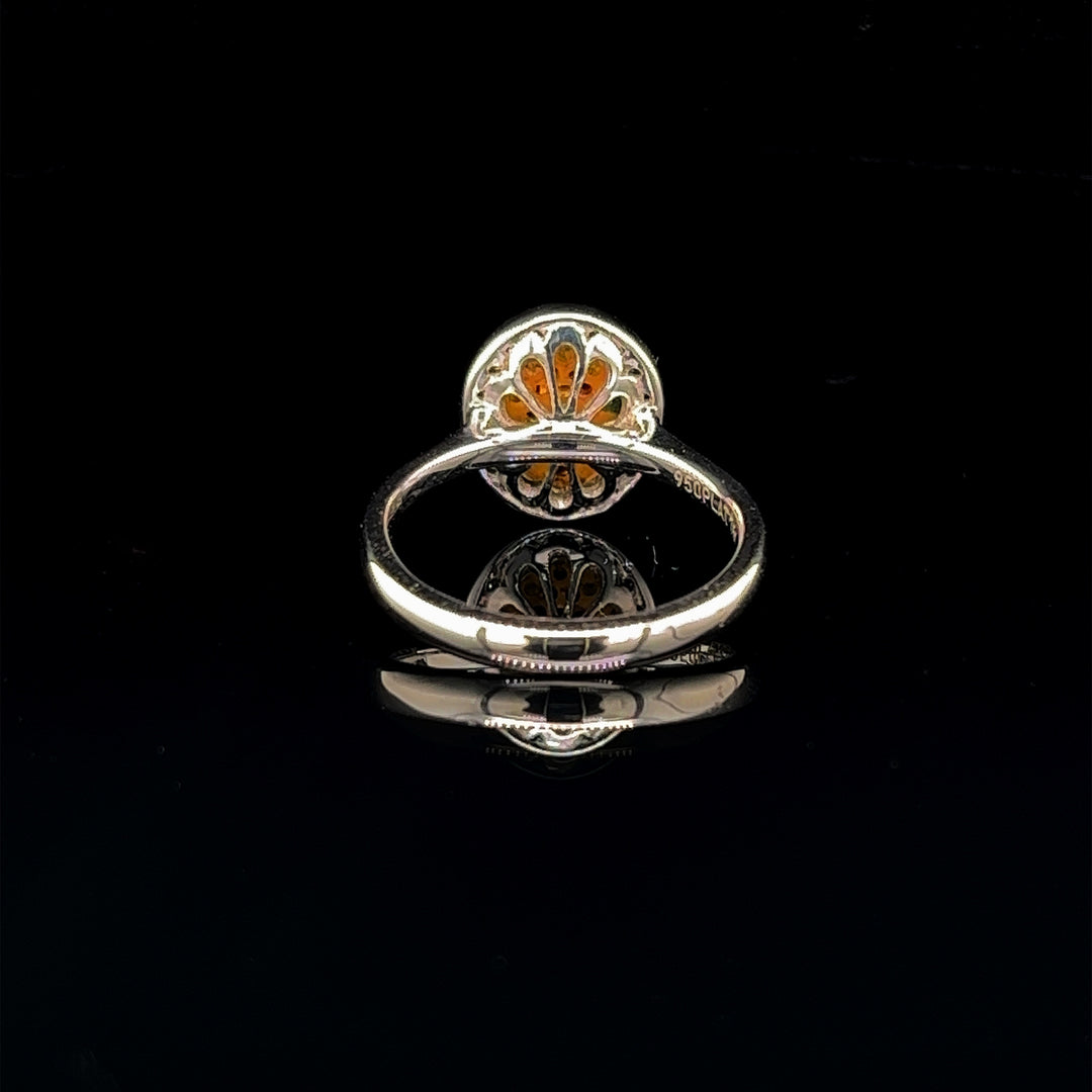 Custom Made Platinum & 18ct Rose Gold Pink Argyle & Diamond Ring