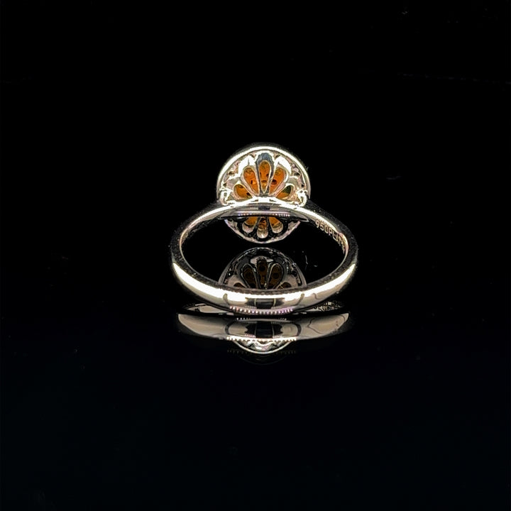 Custom Made Platinum & 18ct Rose Gold Pink Argyle & Diamond Ring