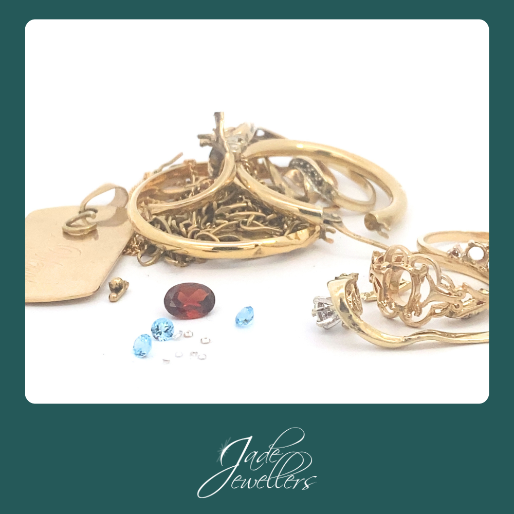 Custom Made 9ct Yellow Gold Garnet, Blue Topaz & Diamond Pendant