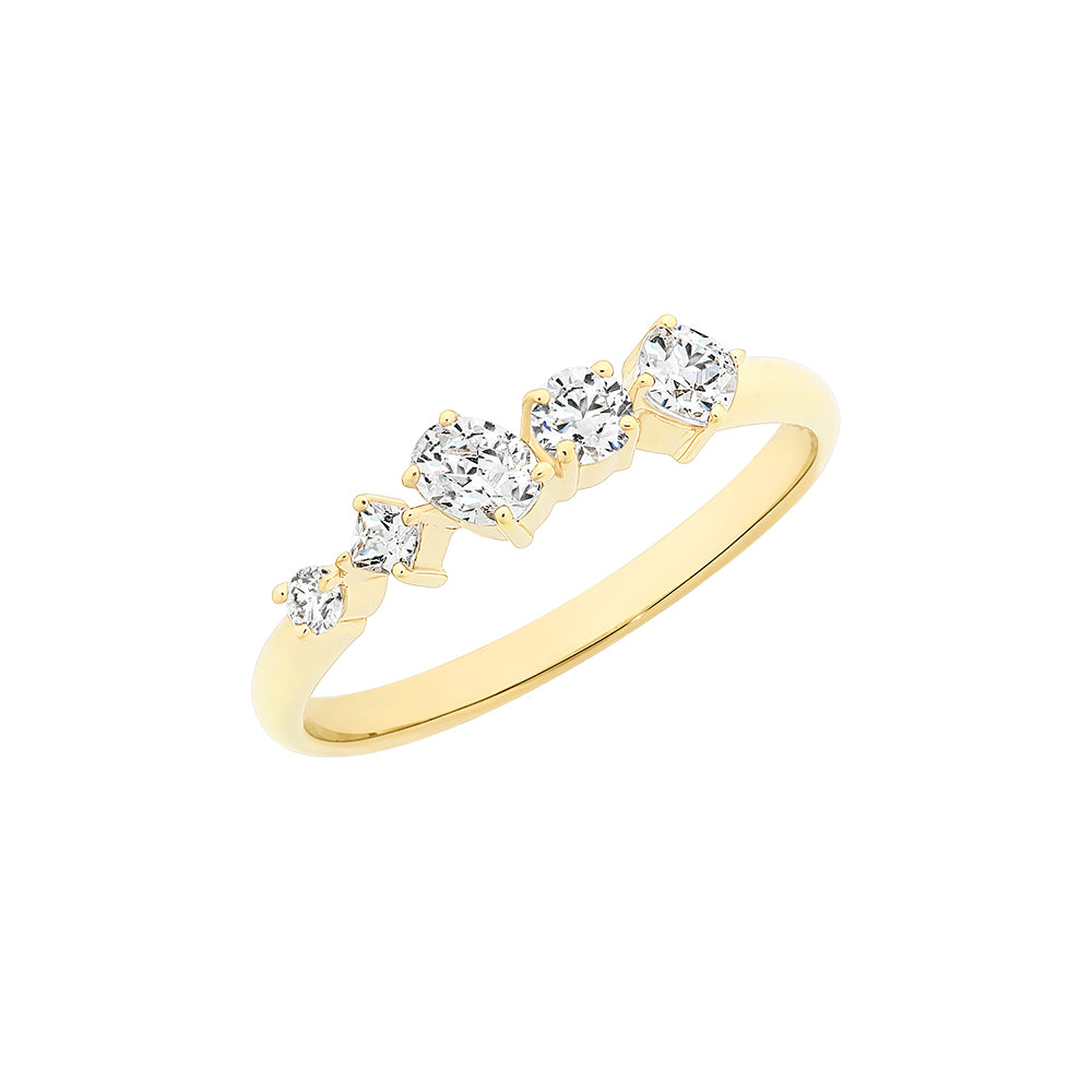 9ct Yellow Gold Cubic Zirconia Ring