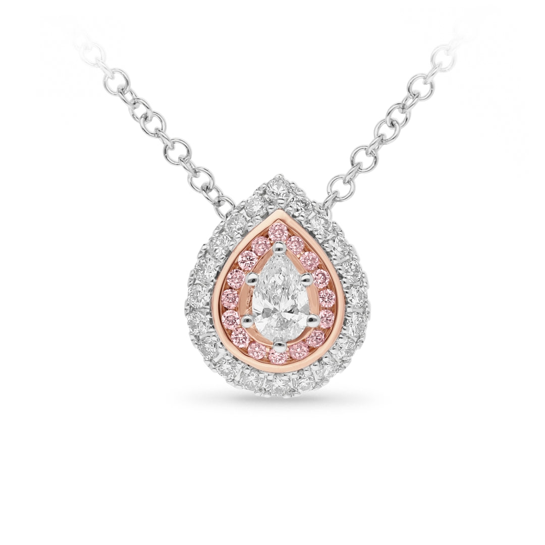 Pink Caviar 9ct White & Rose Gold Argyle Pink Diamond Pendant