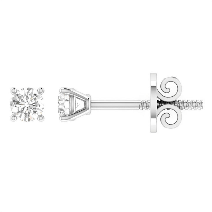 18ct White Gold Diamond Earrings