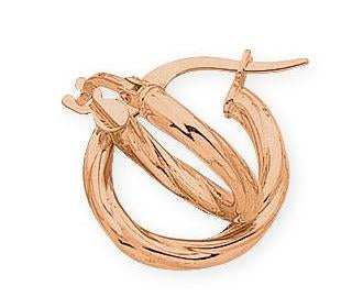 9ct Rose Gold Silver Filled Hoops
